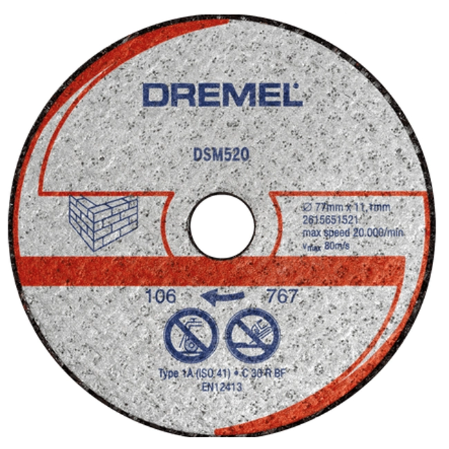 Vendita online Dremel 2 dischi taglio laterizzi DSM520